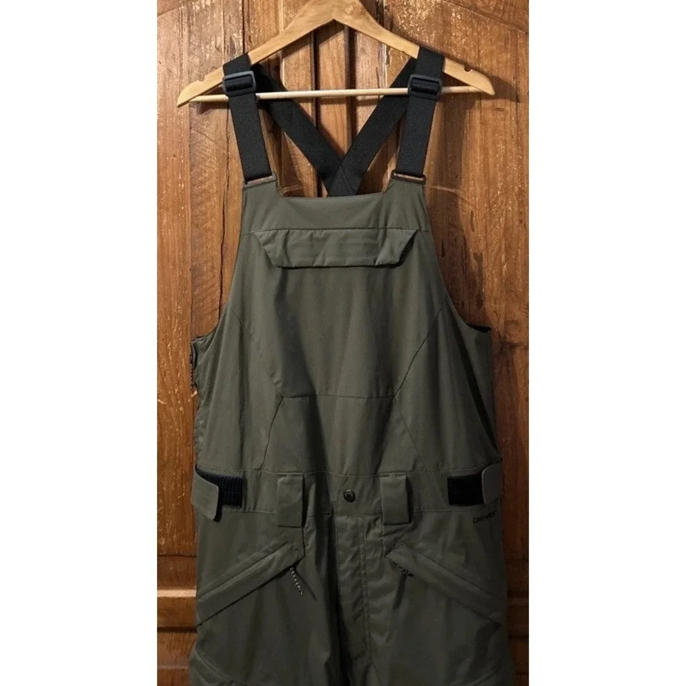 Mens THE NORTH FACE Freedom Bib Skiing Snow Sz Med‎ Thyme DRYVENT EC